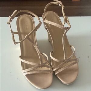 Michael Kors Nude Wedge Sandals